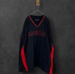 SportTek Vネックナイロンプルオーバー かっこ2XL MARINES