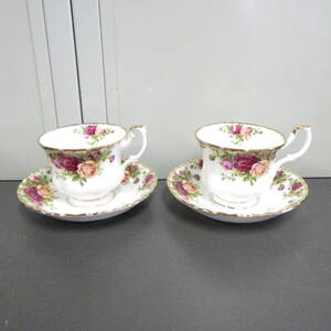 【RS】 ROYAL ALBERT Old Country Roses カップ&ソーサー 2客 セット 【0101】