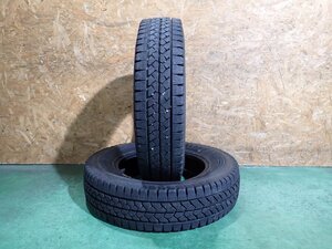 RK5654【送料無料165/80R14 91/90N】2本 ブリヂストン ブリザック VL1 2022年製 中古スタッドレス ADバンなどに ≪即決≫