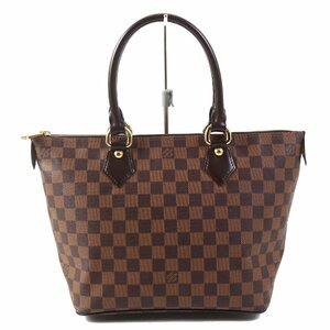 極美品◎LOUIS VUITTON ルイヴィトン N51183 ダミエ サレヤ PM ダミエ・エベヌ トートバッグ ゴールド金具 保存袋付き 仏製 レディース