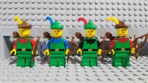 レゴ お城シリーズ フォレストマン エルクウッド 森の人 黒襟 青襟 希少 レア 羽飾り ミニフィグ 正規品 LEGO 大量出品中 同梱可能