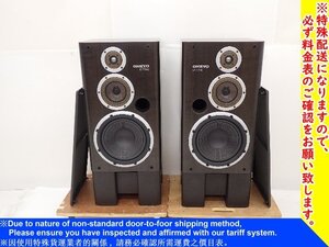 【良品】ONKYO オンキョー 3ウェイスピーカー D-77NE ペア + スタンド AS-77RX/説明書付 配送/来店引取可 ∩ 7094D-1