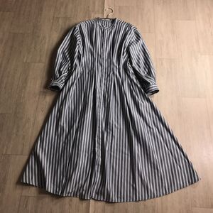 100円スタート♪ Rope picnic ロペピクニック　バンドカラー　ストライプ　ワンピース