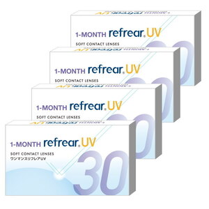 4箱セット クリアコンタクト ワンマンスリフレア UV 1箱6枚入り 1-MONTH refrear UV 1ヶ月交換 コンタクトレンズ リフレア