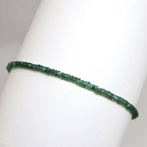 ◆K18 天然エメラルドブレスレット◆S 約1.7g 約18.0cm emerald bracelet jewelry DB5/DC8