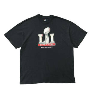 【期間限定SALE】USA 古着 半袖 Tシャツ Majestic ブラック 黒 メンズ2XLサイズ マジェスティック NFL スーパーボール 激安 BA1329