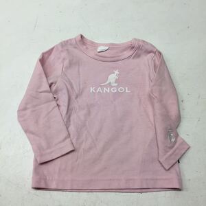 送料無料★KANGOL baby カンゴール★長袖Tシャツ ロンT トップス★ピンク★女の子 ベビー 90 #40201sNj155