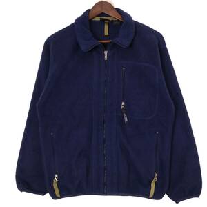 90年代 USA製 patagonia パタゴニア SYNCHILLA シンチラ フリースジャケット アウトドア ネイビー (メンズ S) 中古 古着 A0222