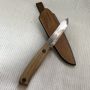 1円～ BPS KNIVES シースナイフ ブッシュクラフト ウクライナ製 カーボンスチール 1066 ウッドハンドル キャンプ アウトドア IW407BKLP06BP