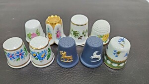 シンブル 指ぬき 指貫 ウェッジウッド ロワイヤルリモージュ リモージュ 他 計 9点 コレクション Wedgewood Royal Limoges ポーセリン