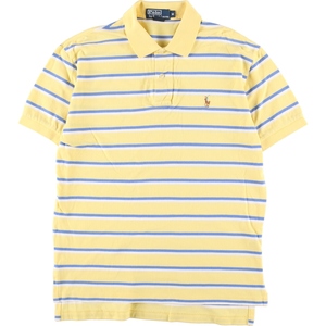 古着 ラルフローレン Ralph Lauren POLO by Ralph Lauren 半袖 ボーダー ポロシャツ メンズM /eaa332795 【SS2409_30%】