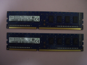 【送料無料】 デスクトップPC用メモリ SK hynix DDR3-1600 (PC3-12800U) 4GB（2GBx2枚）
