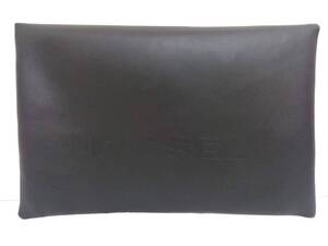 【未使用品】DIESEL ディーゼル クラッチバッグ/レザー/ブラック/セカンドバッグ/二つ折り時約26×47cm/04OM110901-8