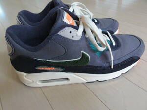 美品 AIR MAX 90 PREMIUM SE ナイキ エアマックス90 プレミアム OIL GREY/RAINFOREST 27.5cm 858954-002