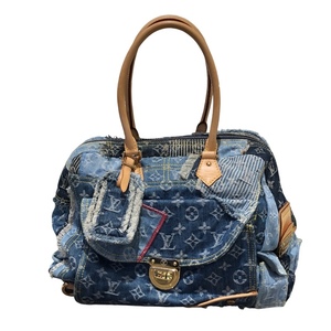 ルイ・ヴィトン LOUIS VUITTON ポウリィ M95376 ブルー デニム ハンドバッグ レディース 中古