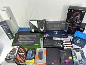 ゲーミングキーボード マウス ヘッドセット色々まとめて Razer ELECOM など 　中古品 　通電のみ確認済み