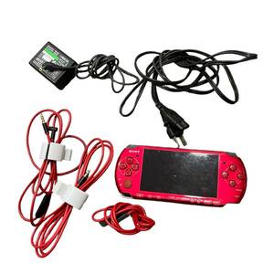 【ジャンク品】 SONY PSP-3000 本体 ラディアントレッド ゲーム機本体 箱無し 本体のみ L65769RG