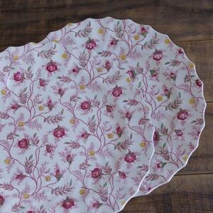 2枚セット イギリス アンティーク食器 スポード ローズバッドチンツ ディナープレート 大皿 26cm Spode Rosebud Chintz #220518 ピンク薔薇