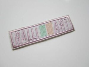 ビンテージ RALLIART ラリーアート 三菱自動車工業 パーツ 白 フェルト ワッペン/自動車 バイク オートバイ レーシング F1 スポンサー 52