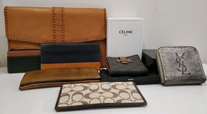 ☆【まとめ 7点】CELINE セリーヌ SAINT LAURENT サンローラン COACH コーチ 財布 バッグ ブランド　メンズ レディース 商品説明必読