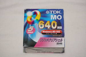 ★　TDK　★　MO　640MB　Windows & MS-DOS　フォーマット済み　5枚　【 MO-R640DA 】