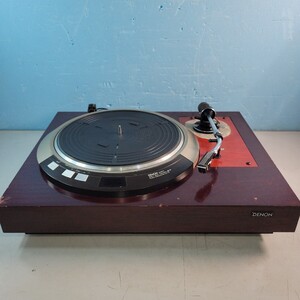 DENON レコードプレーヤー自作品　Direct Drive Turntable DP-75 ケースDK-110 トーンアーム AT-1503 デノンカートリッジジャンク 2501063