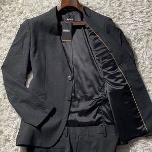 定価15万!!!現行品＆タグ付き!!!【ヒューゴボス HUGOBOSS】超一流の象徴!!! スーツ セットアップ ストレッチ性◎ XL相当◎ 52◎ 