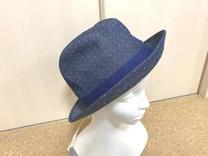 ONE SIZE：ジースターロウ 【RAW】RAW DENIM/MITO TRIBY HAT／G-STAR WOMEN　帽子　綿　濃紺