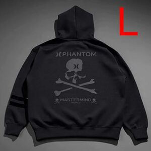 Lサイズ 黒 HURLEY × MASTERMIND PHANTOM HOODIE ハーレー マスターマインド スウェット パーカー フーディ MMJ コラボ スカル