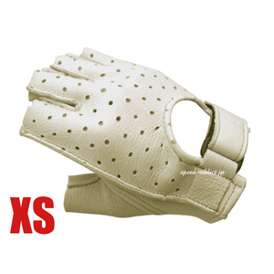 CHURCHILL GLOVE PUNCHING FINGERLESS OTA CREAM XS/チャーチルグローブパンチングフィンガーレスクリーム白white夏用サマーグローブ女性用