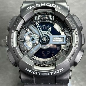 美品 CASIO カシオ G-SHOCK ジーショック GA-110-1B 腕時計 アナデジ クオーツ 多機能 カレンダー メンズ ラバー ブラック 動作確認済み