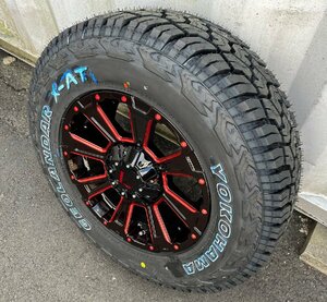 【車検対応】ハイエース200系 サマータイヤ ホイールセット 215/65R16 ヨコハマ ジオランダー X-AT 16インチ DeathRock 新品4本セット