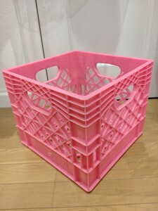 【ピンク】送料込【コンテナボックス ミルクケース】バスケット/カゴ/AS MILKCRATE/新品/未使用/ET/アクセサリー/パーツ/パナソニック