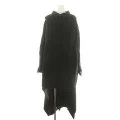 アイレネ IRENE layered dress ワンピース レイヤード ロング マキシ 長袖 切替 36 黒 ブラック /MF ■OS