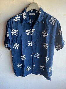 ビームス サンサーフ MLB ニューヨークヤンキース アロハシャツ L beams sunurf NYヤンキース シャツ L MLB ヤンキース