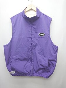 ◇ VISION STREET WEAR ヴィジョン ストリート ウェア リバーシブル ベスト サイズL パープル ホワイト メンズ P