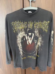 【希少激レア】CRADLE OF FILTH ロンTシャツ(長袖)XL 90年代ヴィンテージ クレイドルオブフィルス ブラックメタル/デスメタル