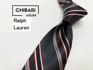 【超美品】Ralph Lauren　ラルフローレン　レジメンタル柄 ネクタイ 3本以上 送料無料 メンズ グレイ　0201129