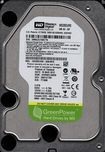 WesternDigital WD20EURS-63S48Y0 2.0TB SATA 5400rpm 2060-771698-004 REV A 