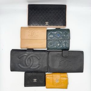 1円 全7点 美品含む！ CHANEL マトラッセ キャビアスキン ラムスキン 財布 長財布 カードケース キーケース レザー デカココ ココ ブラック