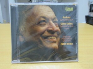 天16★CD★新品未開封（Deadstock/Just New）★Helicon　Brahms（ブラームス）Symphony No.4／Saint-Saens Symphony｜Zubin Mehta/メータ