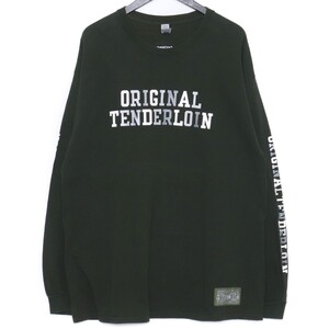 TENDERLOIN 22SS LONG SLEEVE TEE XLサイズ グリーン テンダーロイン ロングスリーブTシャツ 長袖カットソー ロンt