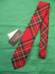 ★【新品・未使用・半額以下】★POLO　RALPH　LAUREN/ポロ　ラルフローレン/Tartan　Check　Tie　100％WOOL/タータンチェックネクタイ★