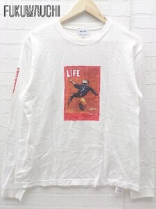 ◇ BEAMS ビームス 長袖 Tシャツ カットソー Mサイズ ホワイト メンズ