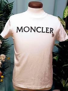 刺繍 ロゴ MONCLER モンクレール Tシャツ ホワイト クリーニング済 国内正規品 定価 55000円