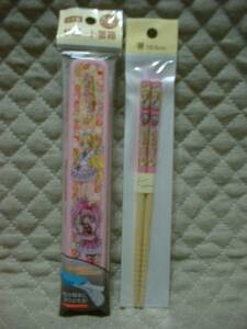 ★ スイートプリキュア 箸 ＆ 箸箱 新品 即決 天然竹 弁当 入園 入学 ★