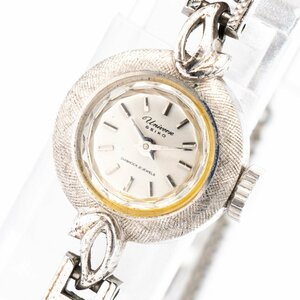 1円 SEIKO セイコー universe ユニバース カットガラス ダイヤショック 21石 手巻き シルバー文字盤 SS 腕時計 レディース 0650420240917