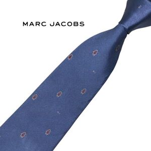 ★昆虫柄★MARC JACOBS★高級ネクタイ ライトブルー系 パターン柄 ネコポス可 マークジェイコブス イタリア製 シルク プレス済み t1050