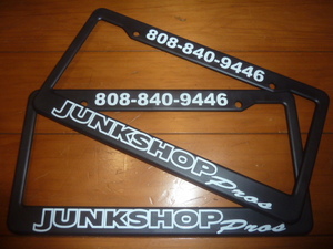 JUNKSHOP JUNK SHOP ナンバーフレーム ライセンスフレーム in4mation 808allday hilife udown ローライダー ハワイ usdm jdm hdm 北米 3