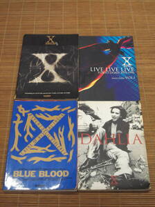 バンドスコア X JAPAN 4冊／ BLUE BLOOD ／ DAHLIA ／ LIVE LIVE LIVE TOKYO DOME 1993-1996 Vol.1 ／ SINGLES ／ 楽譜　